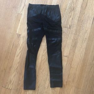 Venus faux leather insert leggings